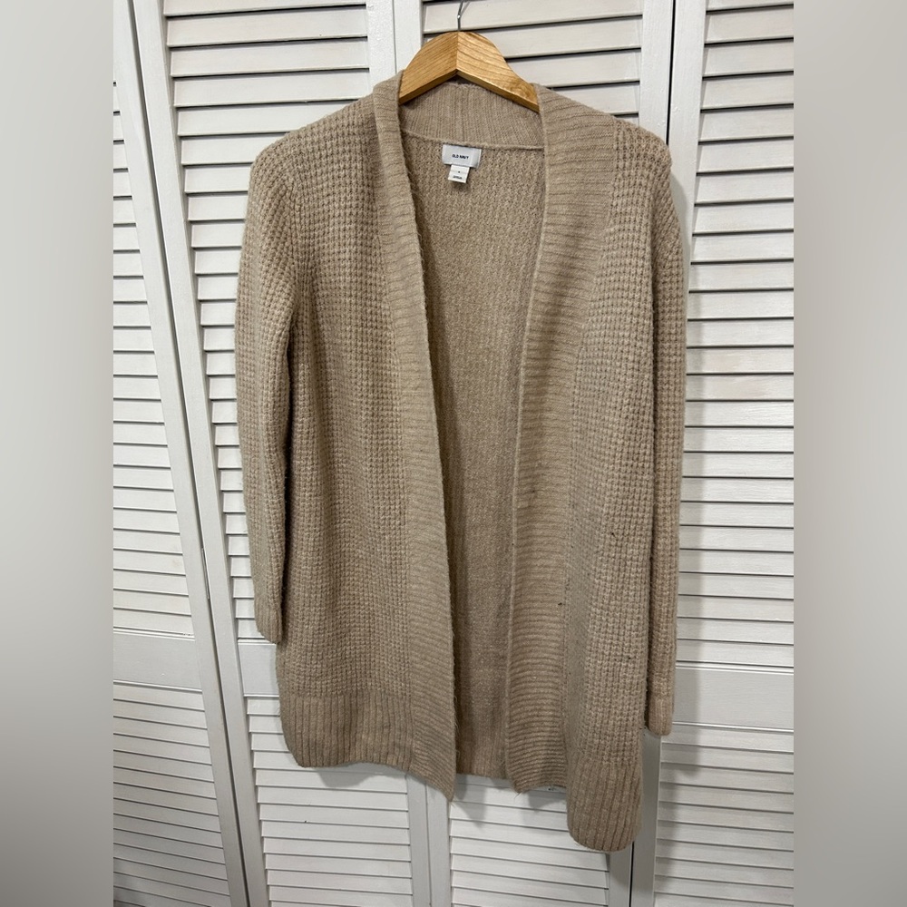 Old Navy Tan Open-Front Cardigan